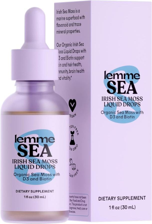Lemme Irish Sea Moss Organic Liquid Drops 1 oz, 30 Servings